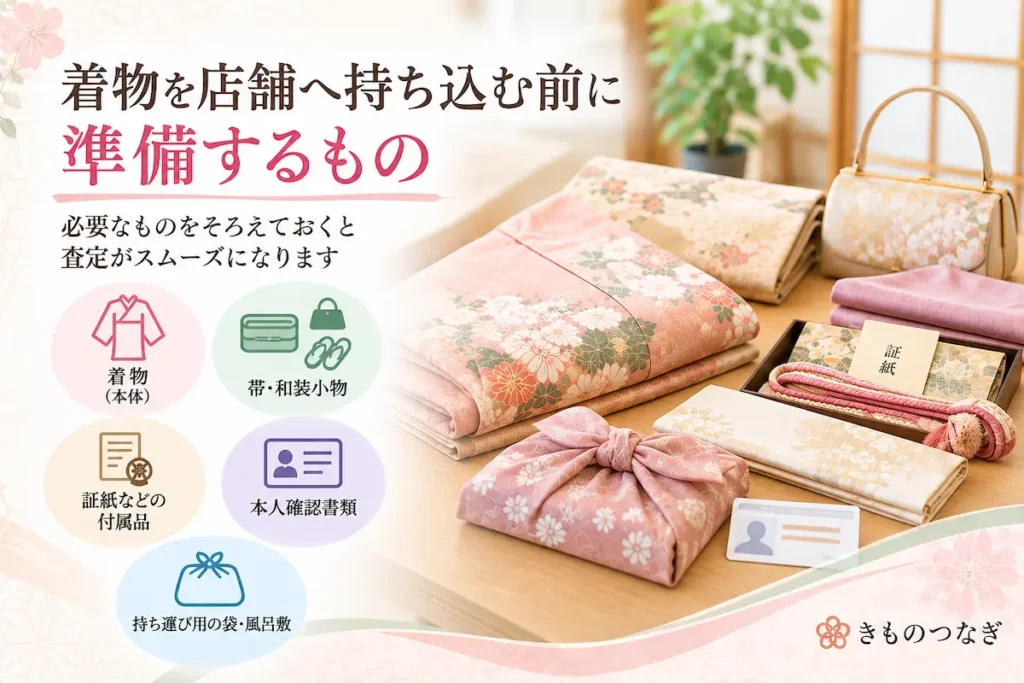 着物を店舗へ持ち込む前に準備するもの