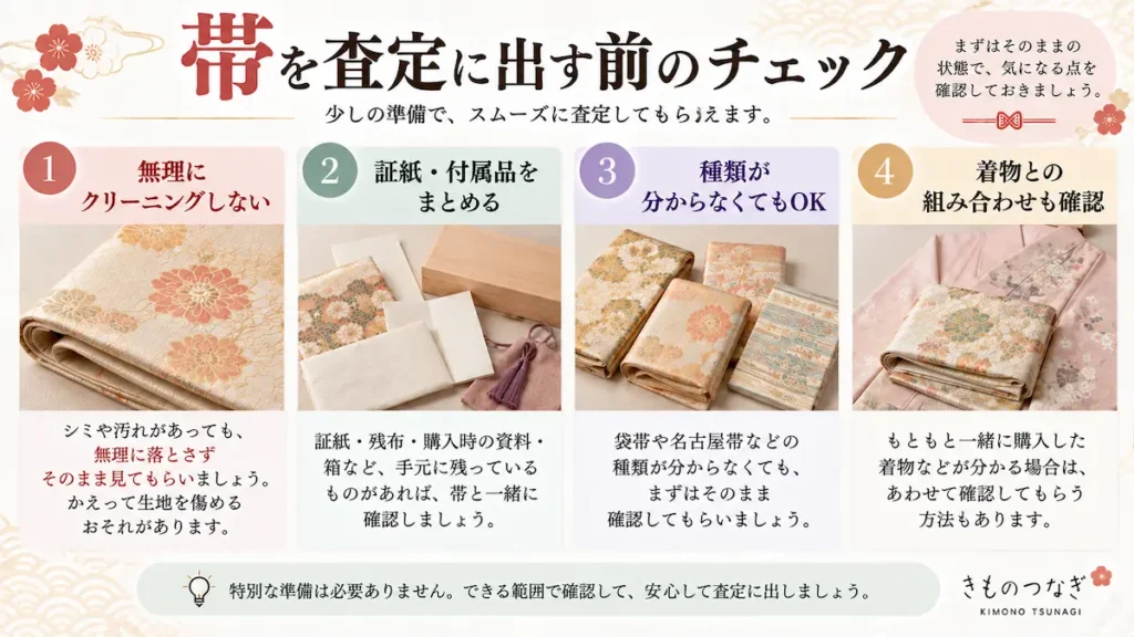 帯を査定に出す前に確認したいこと