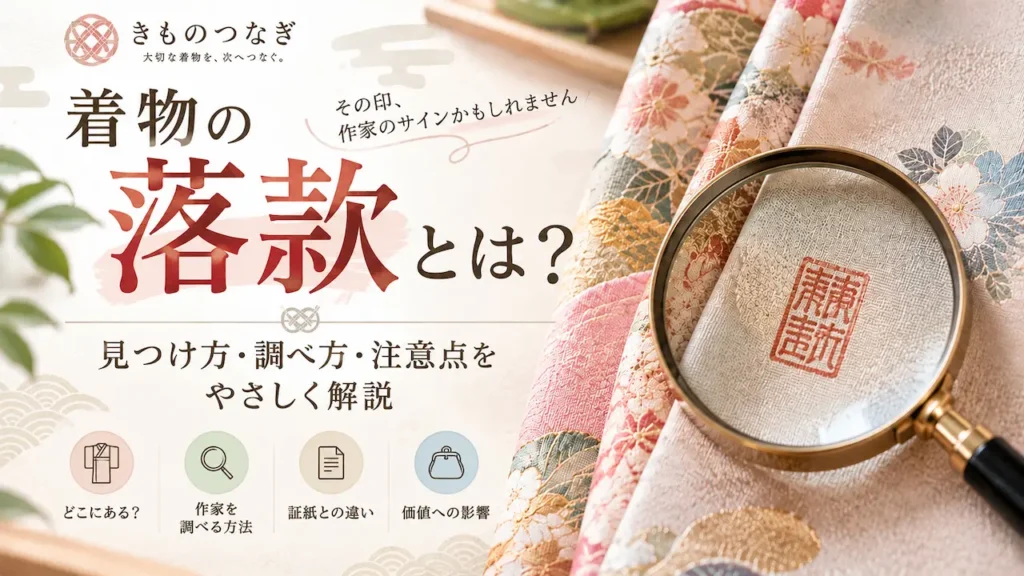 着物の落款とは？場所・作家の調べ方・価値への影響を解説