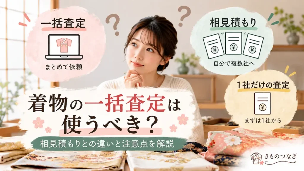 着物の一括査定と相見積もりの違いを解説