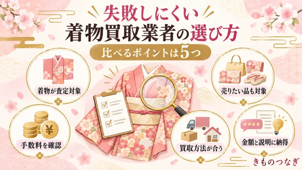 失敗しにくい着物買取業者の選び方5つのポイント