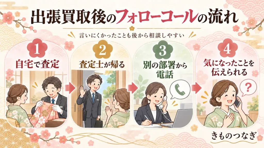 バイセルの出張買取後のフォローコールの流れ