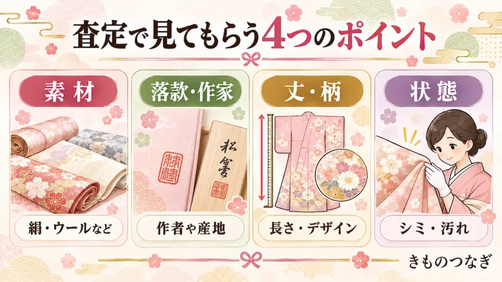 福ちゃんが着物査定で確認する4つのポイント
