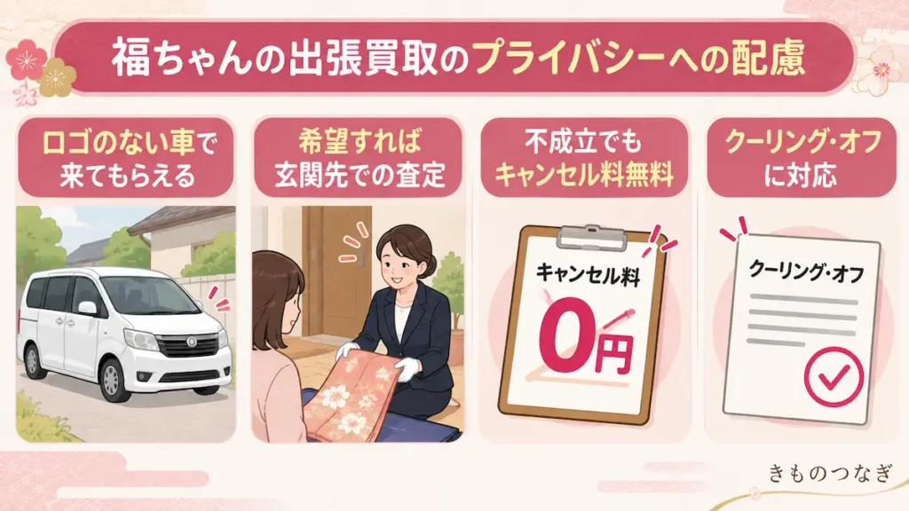 福ちゃんの出張買取のプライバシーへの配慮