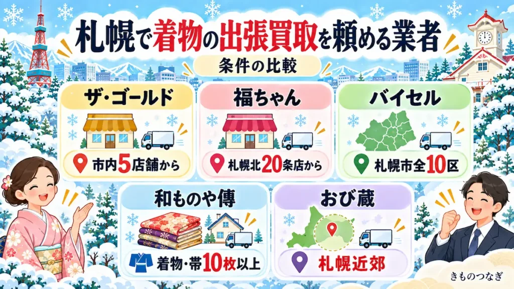 札幌で着物の出張買取を頼める業者と条件