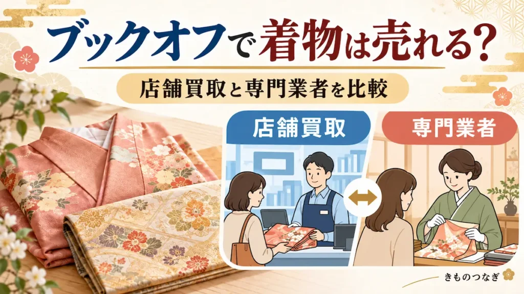 ブックオフの着物買取と着物買取専門業者を比較したイメージ