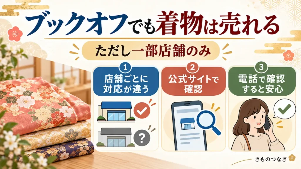 ブックオフで着物を売る前に確認したい対応店舗の探し方と電話確認のポイント