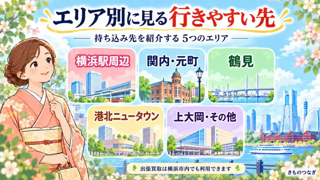 横浜で着物を持ち込みやすい5つのエリア
